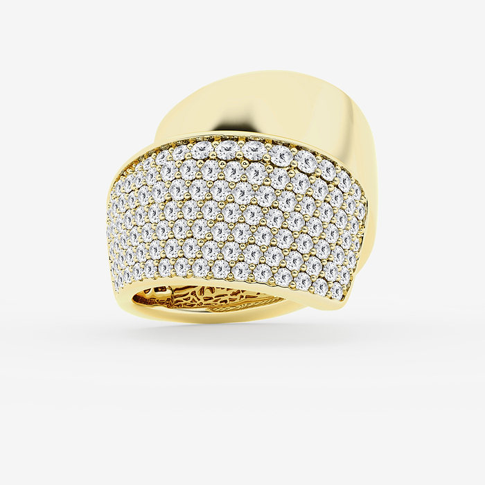 Design ID 12884 - GB Custom 1 2/5 ctw Round Lab Grown Diamond Wedding Band